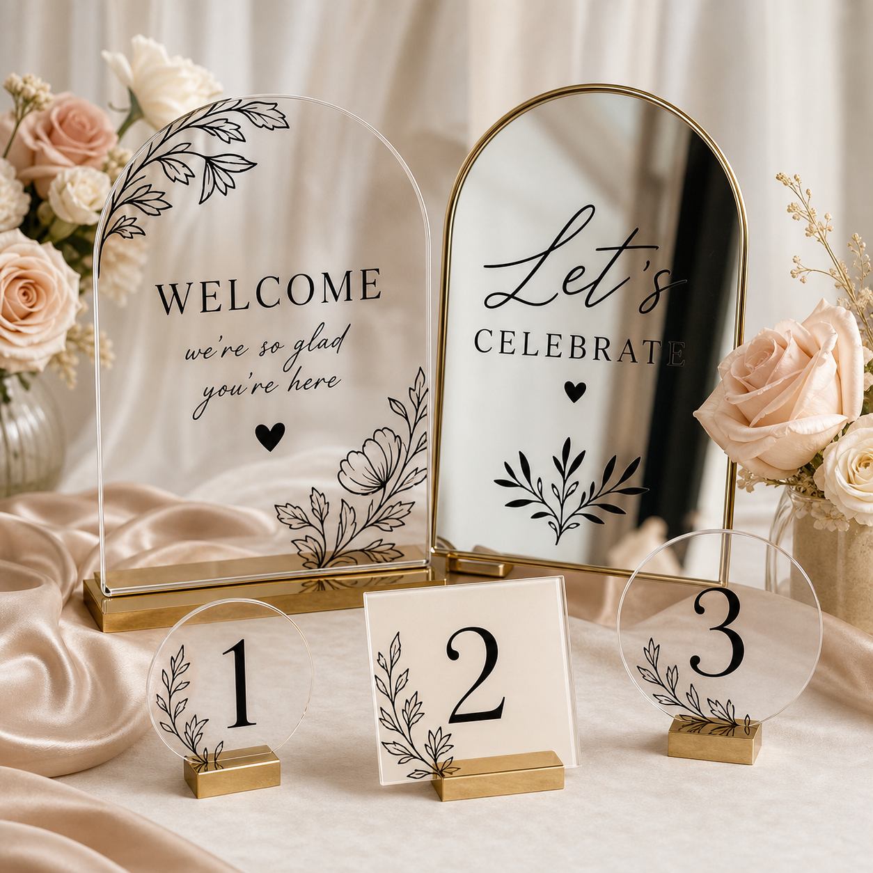 Custom event vinyl decals on signage