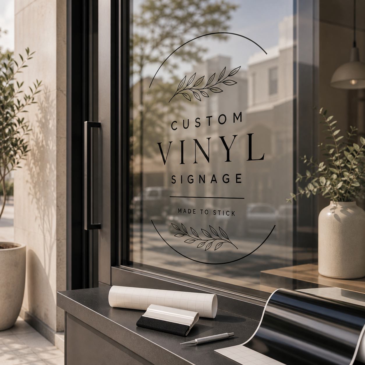 Custom window vinyl for storefronts